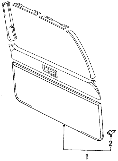Interior Trim - Tail Gate for 1997 Toyota Land Cruiser #0