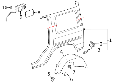 Fuel Door for 2020 Mercedes-Benz G63 AMG #1
