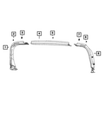 5RJ28DX9AG - Interior Trim: Liftgate Trim Upper Panel for Mopar Image