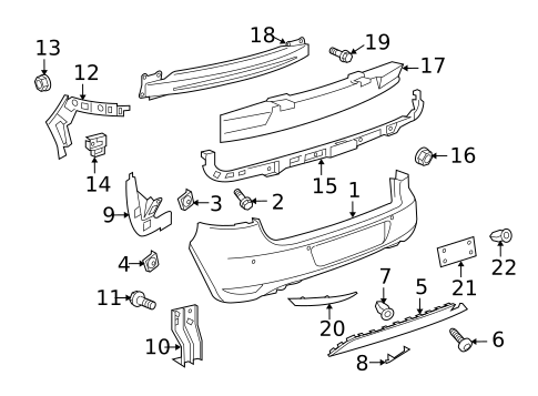 Bumper & Components - Rear for 2012 Volkswagen Golf #0