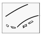872311R200 - Body: Roof Molding for Hyundai: Accent Image