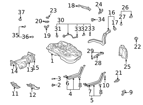 Fuel System Components for 2002 Toyota Highlander #0