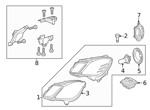 Headlamp Components for 2014 Mercedes-Benz E63 AMG #0