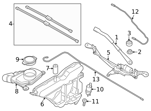 Wiper & Washer Components for 2022 BMW M440i xDrive Gran Coupe #0