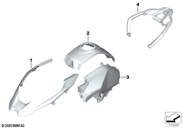 46618567896 - Body Equipment: Front Wheel Fender, Upper - Black for BMW-Motorrad Image