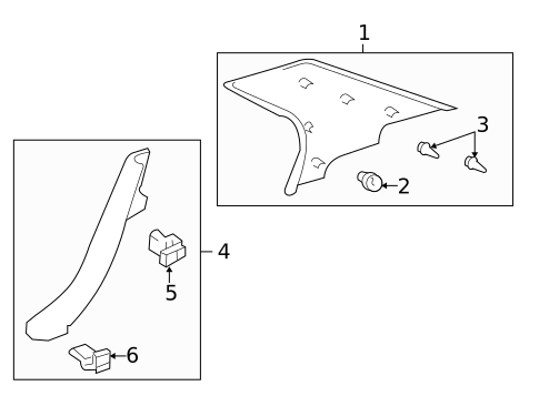 Interior Trim - Quarter Panels for 2006 Lexus LS430 #0
