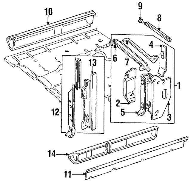 55026534 - Body: Hinge Pillar for Mopar Image