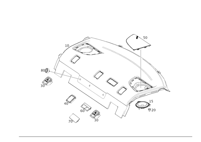 1186904601 - Panelling: Trim, Rear Shelf for Mercedes-Benz: CLA250, CLA35 AMG, CLA45 AMG, CLA45 AMG S Image image