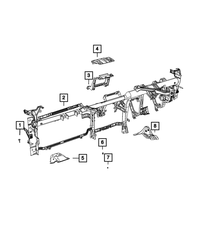 « 68462929AA – Interior Trim : Poutre Renfort pour Mopar Image »
