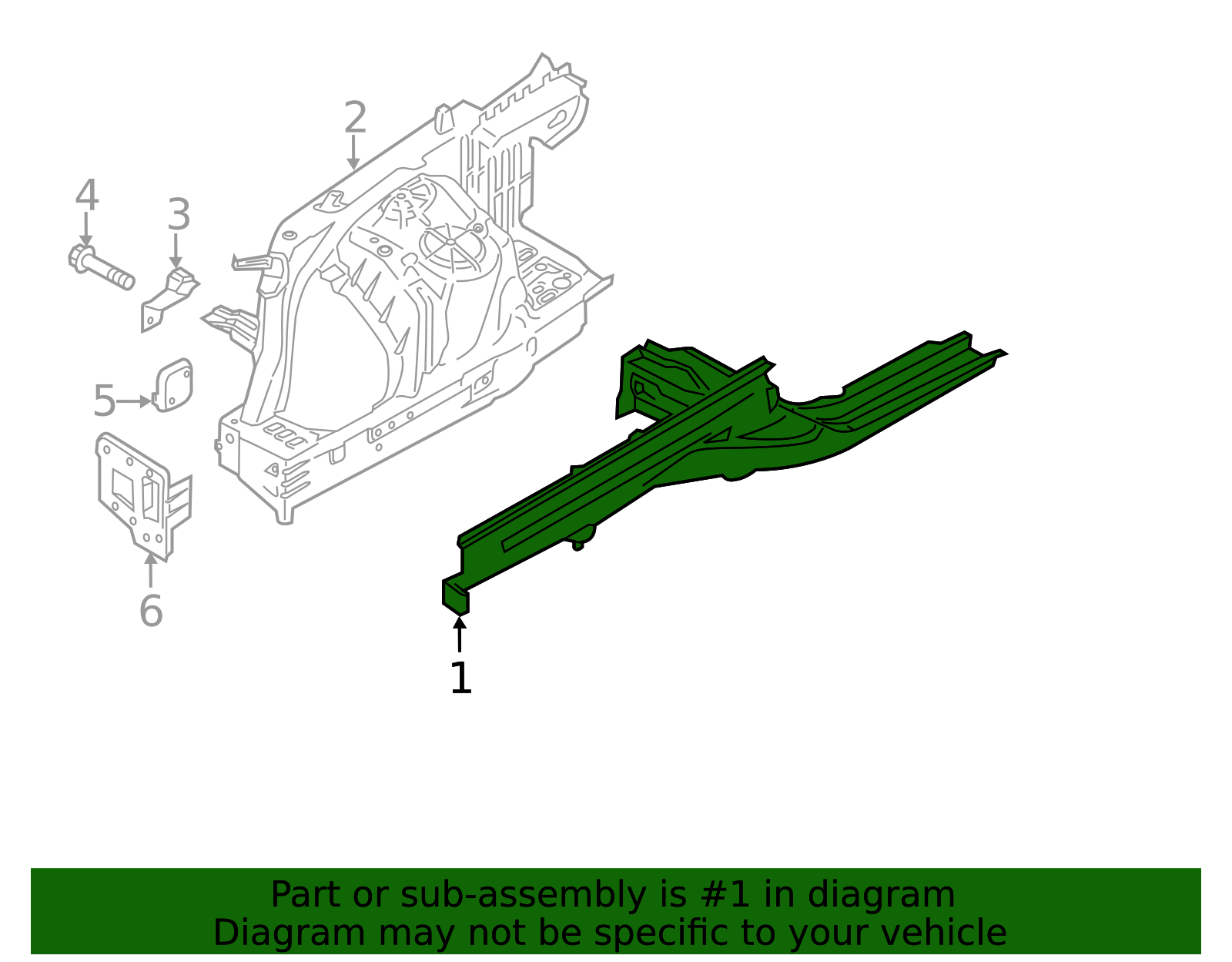 64601-J6000 - Lower Rail 2019-2020 Kia K900 | Kia.Parts Store