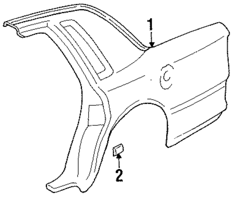 Exterior Trim - Quarter Panel for 1992 Lincoln Town Car #0