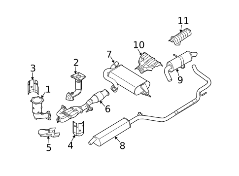 Exhaust Components for 2007 Nissan Quest #0