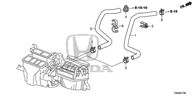 Water Hose (L4) for 2012 Honda Accord #0