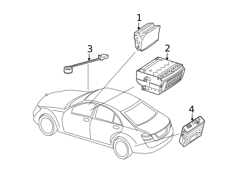 Navigation System Components for 2013 Mercedes-Benz S350 #0