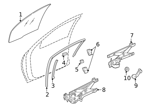 Front Door for 2000 Pontiac Sunfire #1