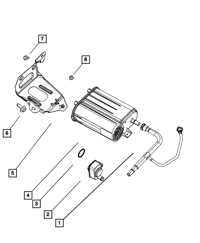52128679AB - Emission Systems: Canister To Vent Valve Hose for Mopar Image