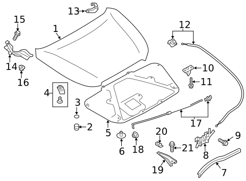 Hood & Components for 2013 Subaru XV Crosstrek #0