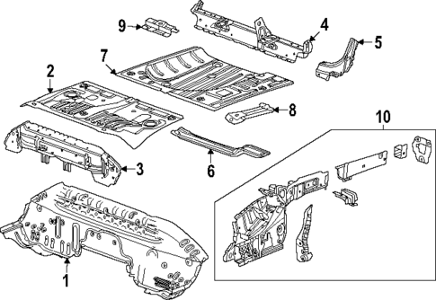 Rear Floor & Rails for 2024 Buick Envista #0