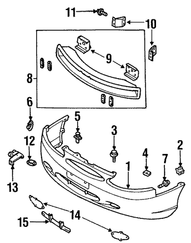 997800616 - Body: Bumper Cover Reinforcement Screw for Ford: Escort Image