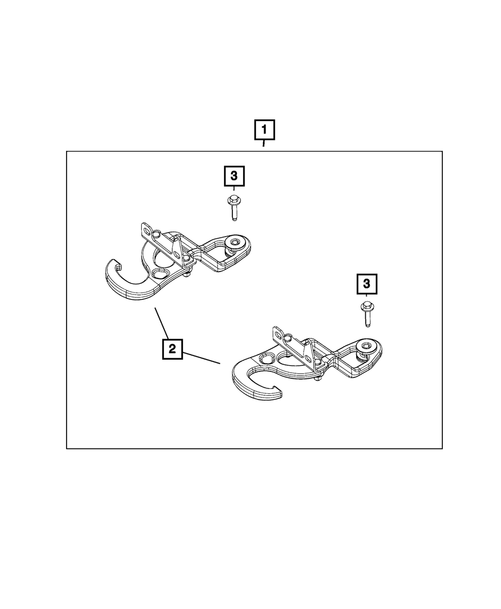 Tow - Front Hook Kit - Mopar (82210967)