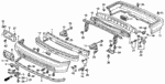 71170SM4A02 - Interior/Bumper: ABSORBER, FR. BUMPER for Honda Image