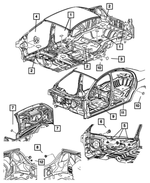 4860911AA - Body Sheet Metal Except Doors: Plug, Rear, Side for Dodge: Neon Image