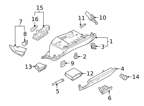 Glove Box for 2017 Audi A5 Quattro #0