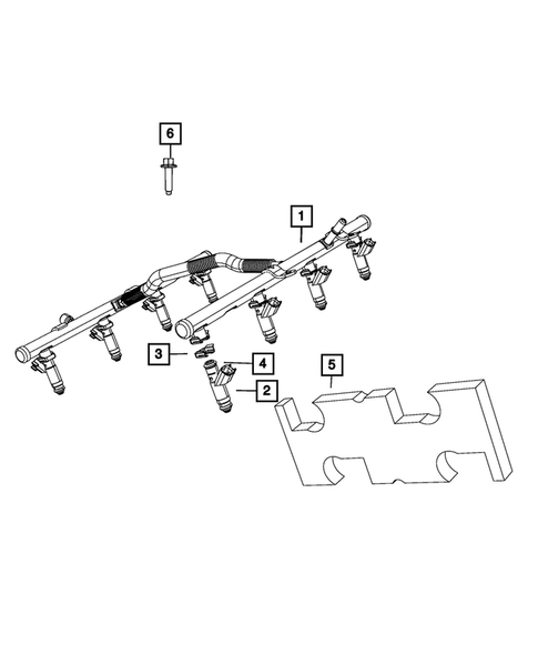 Fuel Rail and Injectors for 2008 Dodge Ram 1500 #0
