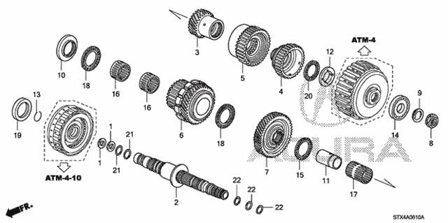 AT Secondary Shaft for 2008 Acura MDX #0