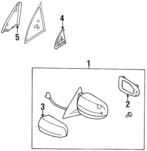 Outside Mirrors for 1996 INFINITI I30 #0