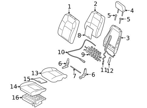 Front Seat Components for 2007 Mercury Mountaineer #0