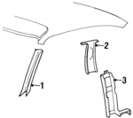 4487385 - Body: Center Pillar Trim for Saab: 900 Image