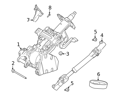 Steering Column Assembly for 2021 Ford Mustang Mach-E #0