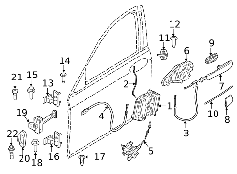 Rear Door for 2021 BMW 740i #1