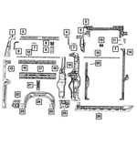 68524107AA - Body Sheet Metal Except Doors: C-pillar Reinforcement for Mopar Image