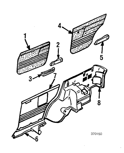 Interior Trim for 1985 Nissan Pulsar NX #1