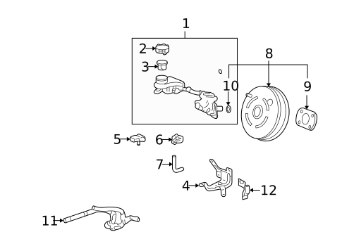 Master Cylinder - Components On Dash Panel for 2012 Acura RDX #0