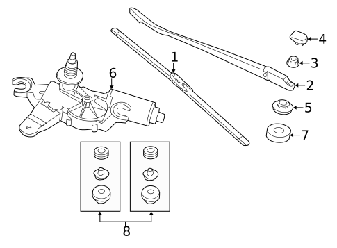 Rear Wiper Components for 2012 Porsche 911 #0