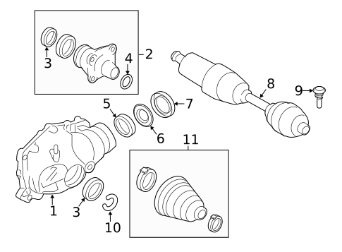 Carrier & Front Axles for 2015 BMW 328i #3