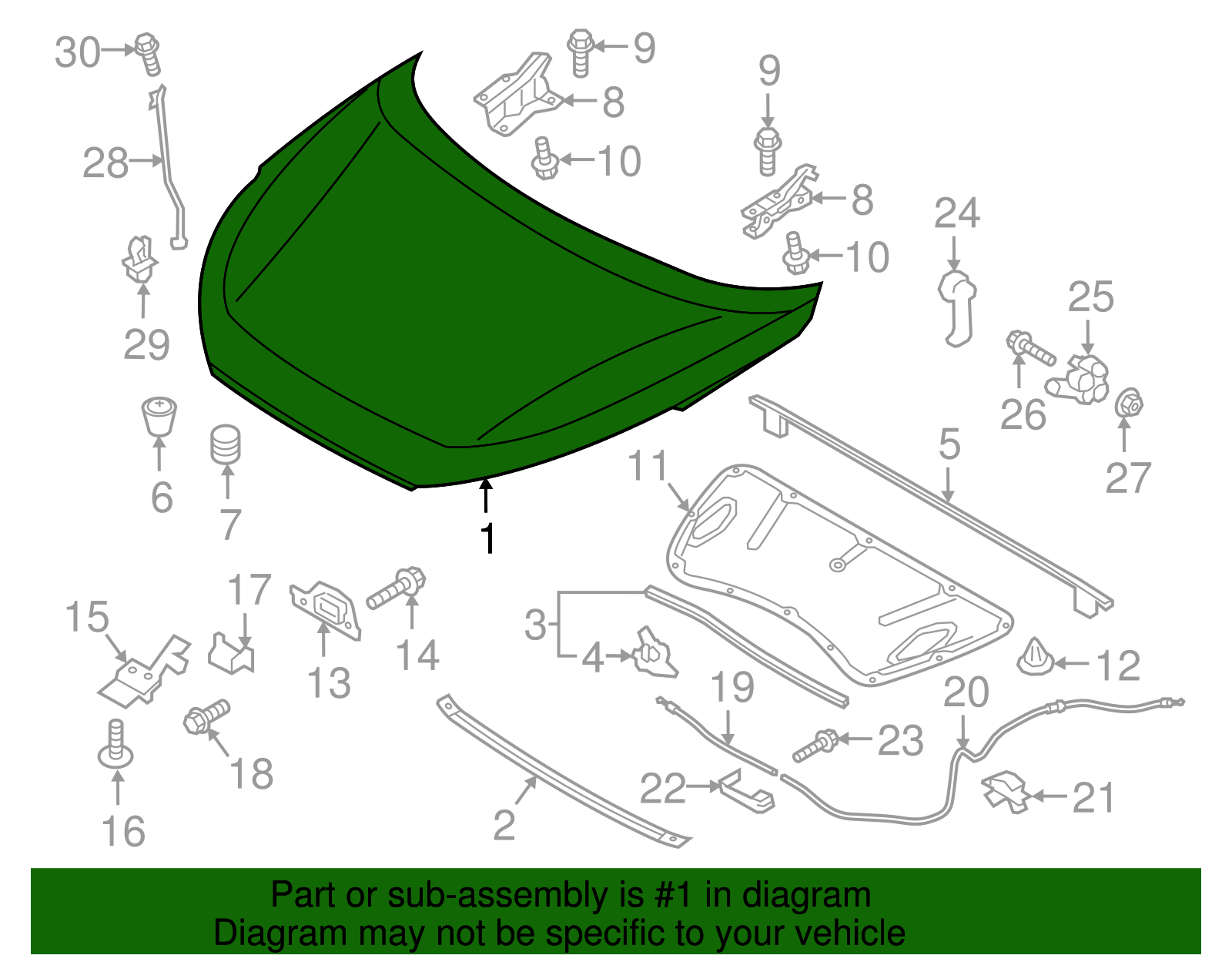 20162021 Hyundai Tucson Hood Panel 66400D3000 OEM Parts Online