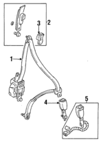 4814SR1305ZD - Electrical: Belt &amp; Retractor for Honda: Civic Image