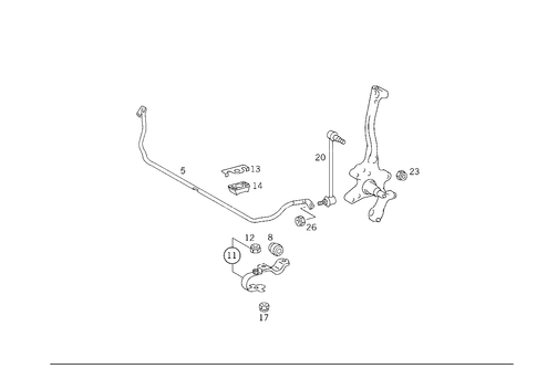 Front Torsion Bar-Standard Suspension for 1992 Mercedes-Benz 300SD #0