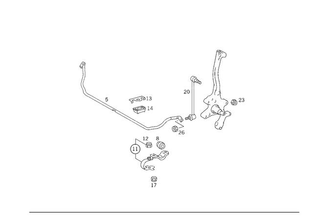 1403231765 - Springs, Suspension and Hydraulics: Torsion Bar for Mercedes-Benz: 300SD, 400SE, 400SEL, 500SEC, 500SEL, 600SEL, S420 Image image