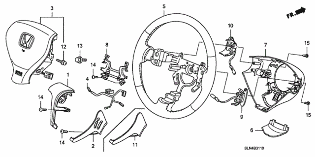 Steering Wheel (SRS) for 2007 Honda Fit #0
