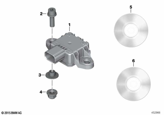 7146778500 - Maintenance &amp; Technology: Hex Nut With Plate - M6 Z1-Znniv Side for BMW-Motorrad Image