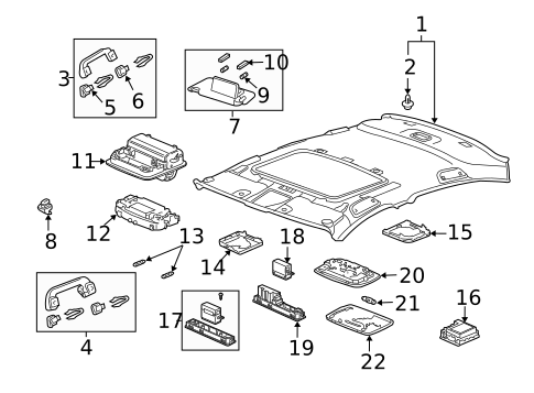 Interior Trim - Roof for 2008 Honda Accord #0