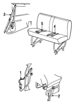 MC50MD5 - Electrical: Belt &amp; Retractor for Chrysler: Town &amp; Country | Dodge: Caravan, Grand Caravan Image