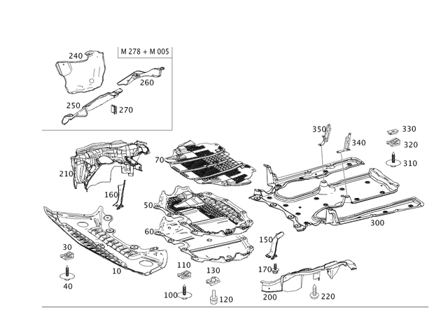 2215206723 - Chassis Sheet Metal/Air Intake: Noise Capsule for Mercedes-Benz: S350, S500, S550 Image image
