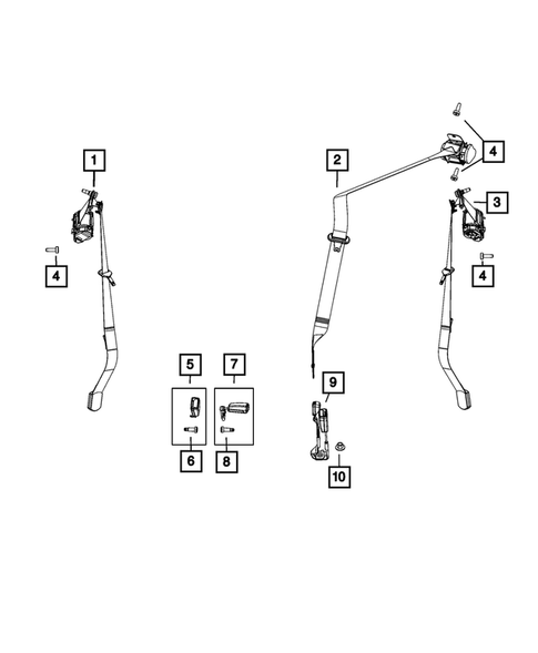 Seat Belts for 2023 Jeep Cherokee #1