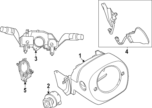 Shroud, Switches & Levers for 2025 Nissan Murano #0